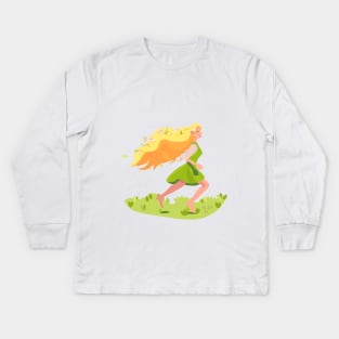 spring girl Kids Long Sleeve T-Shirt